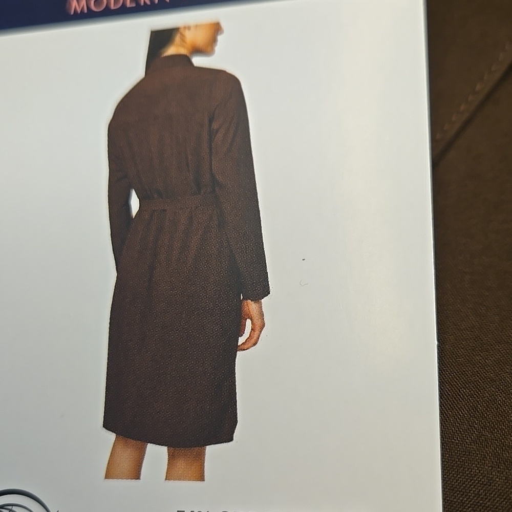 Modern Ambition Long Sleeve Tie-waist Shirtdess Size M - Picture 4 of 6